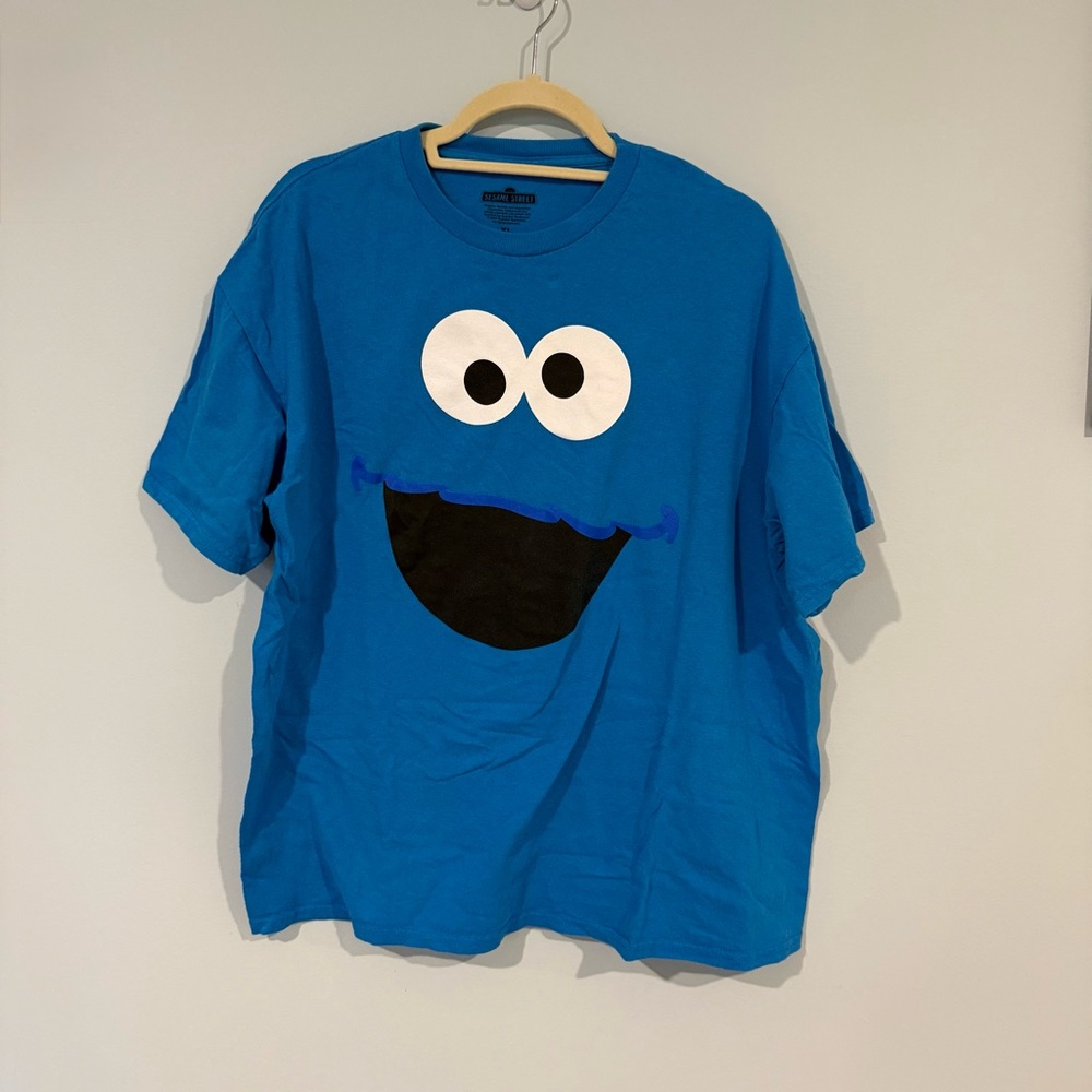 Sesame Street Blue Tee with Character Face